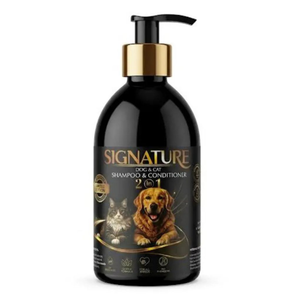 Bobby Signature 2 в 1 шампунь-кондиционер для кошек и собак, 350 мл