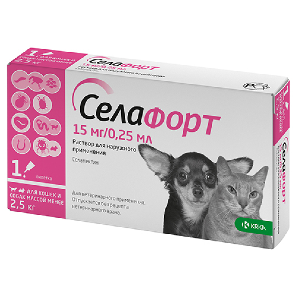 Selafort Çəkisi 2,5 kq-dək olan it və pişik üçün bit, birə, qoturluq ...