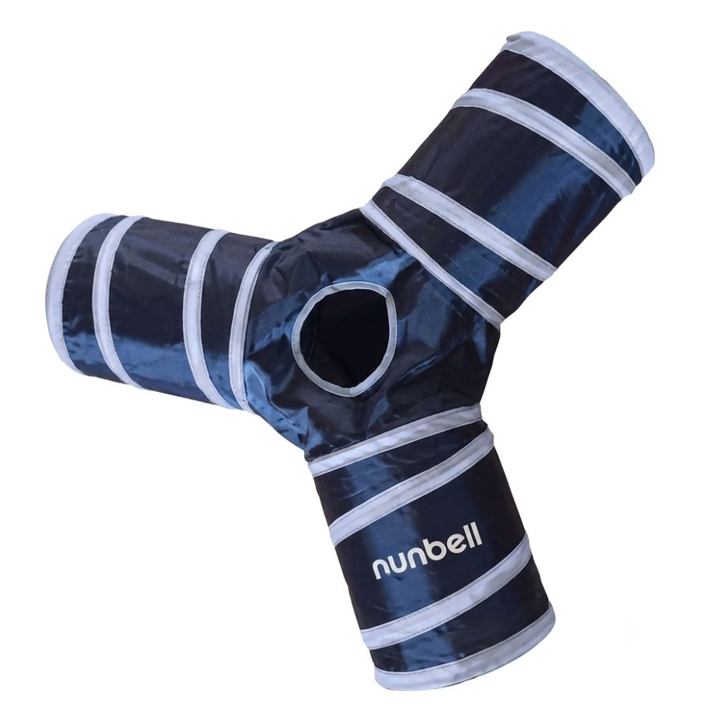 Nunbell pişiklər üçün oyun tuneli, üç çıxışlı, çəhrayı