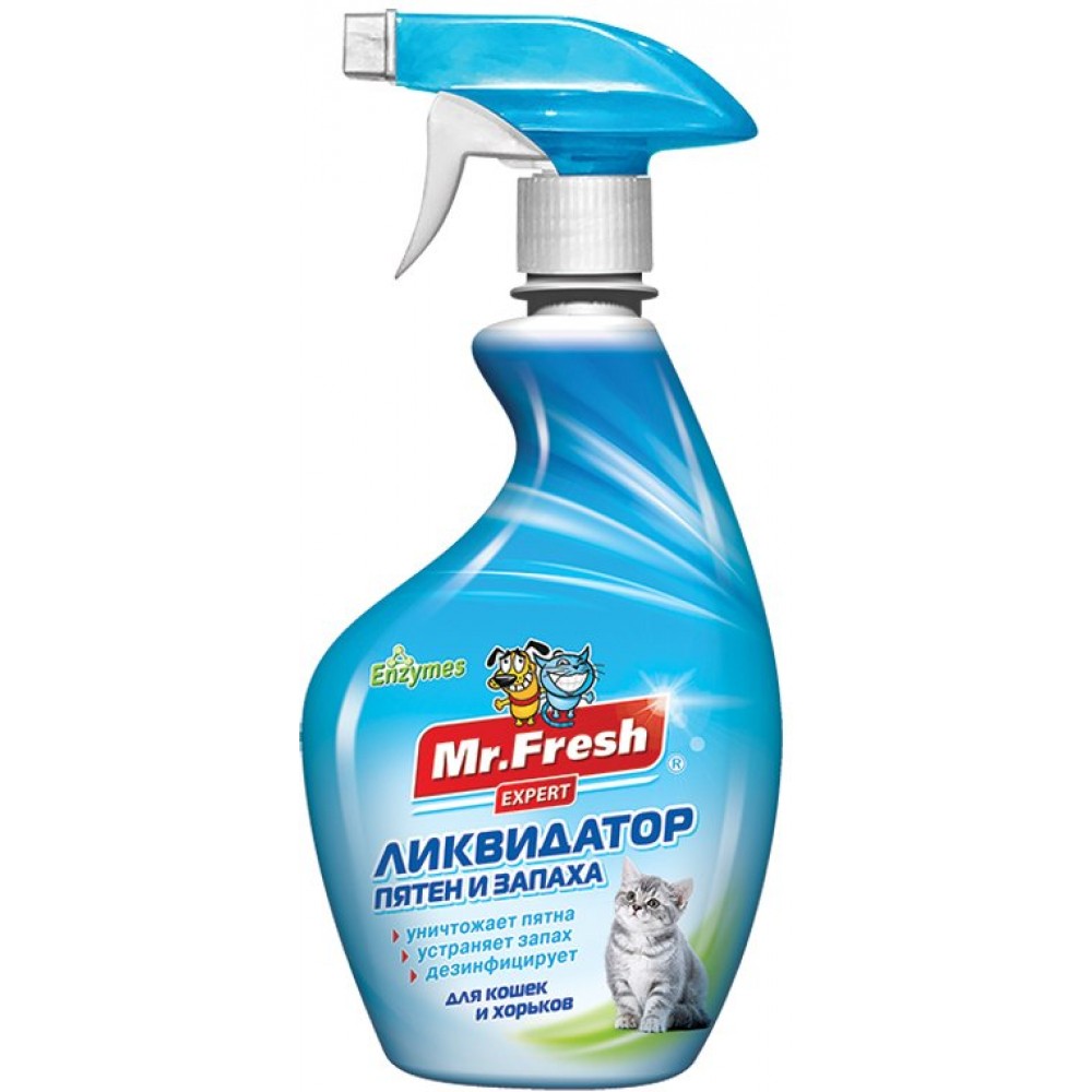 Mr. Fresh Expert Ликвидатор пятен и запахов для кошек, 500 мл
