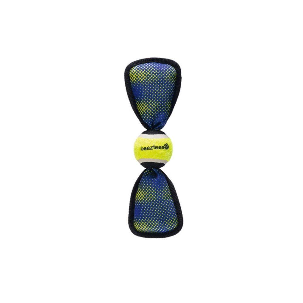 Beeztees itlər üçün tenis topu, qanadlı, 30 sm, mavi-sarı