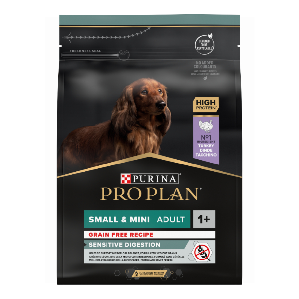 Purina Pro Plan Small and Mini Сухой корм для собак взрослых мелких пород, беззерновой, с индейкой (кг)