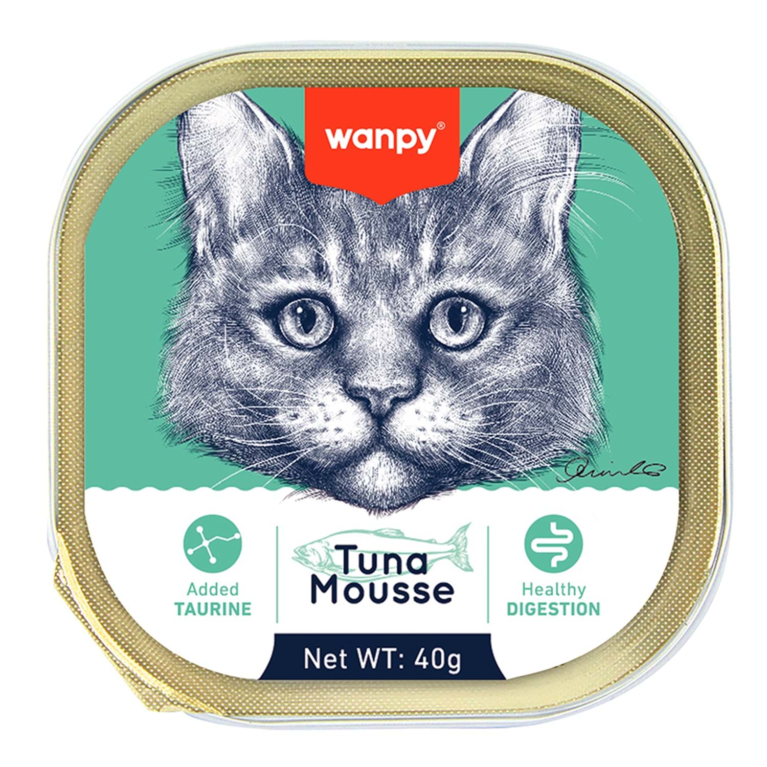 Wanpy мусс с тунцом для кошек, 40 г