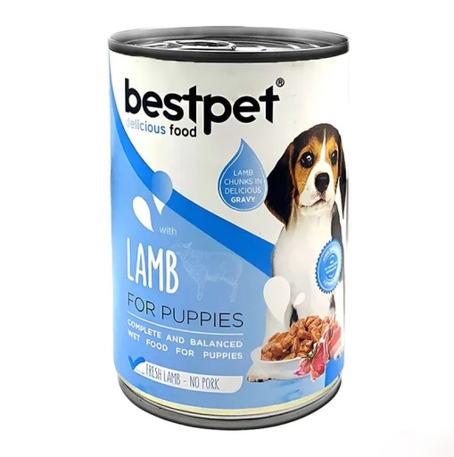 BestPet Canned Консервированный корм, для щенков собак с ягненком в соусе, 400 г