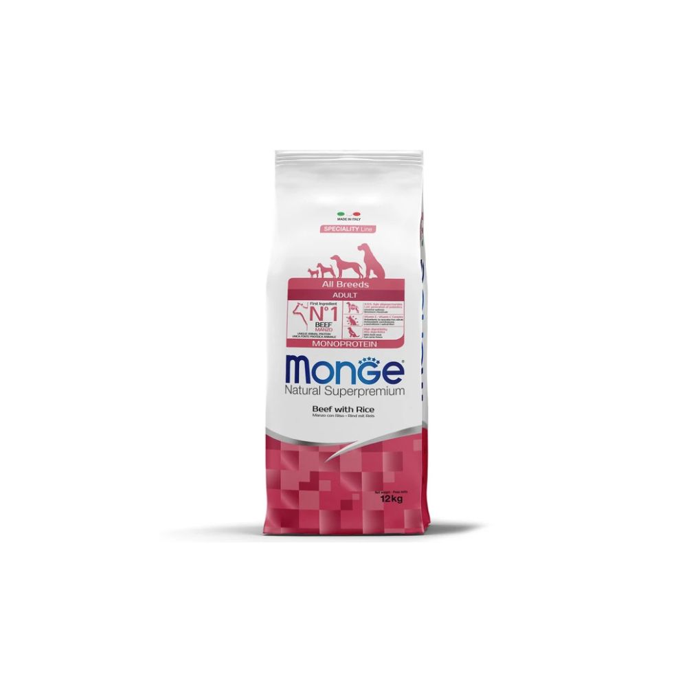 Monge Speciality Monoprotein сухой корм для взрослых собак всех пород с говядиной и рисом (кг)