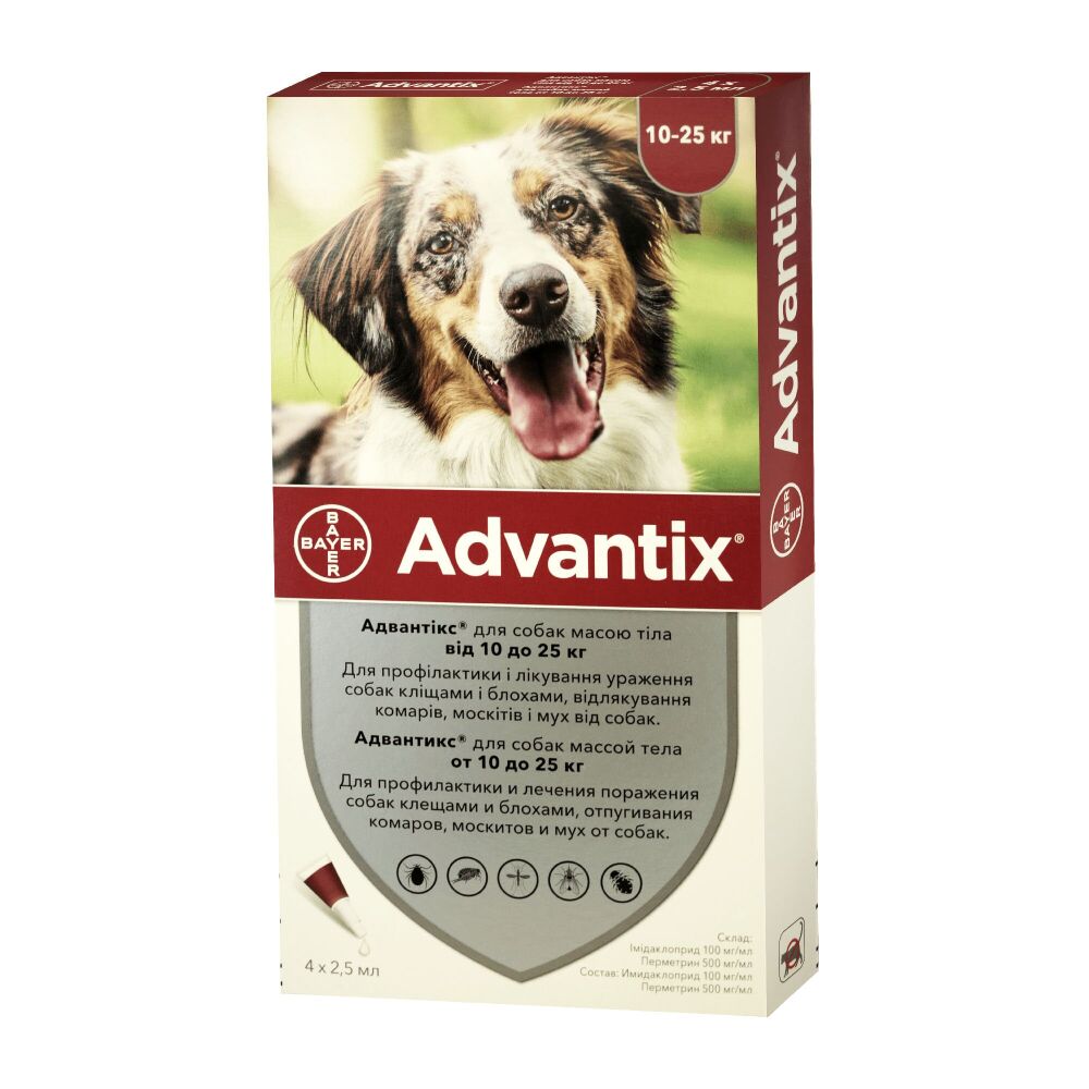 Bayer Advantix İt üçün birə və gənəyə qarşı damcı (10-25 kq) | Biopet.az