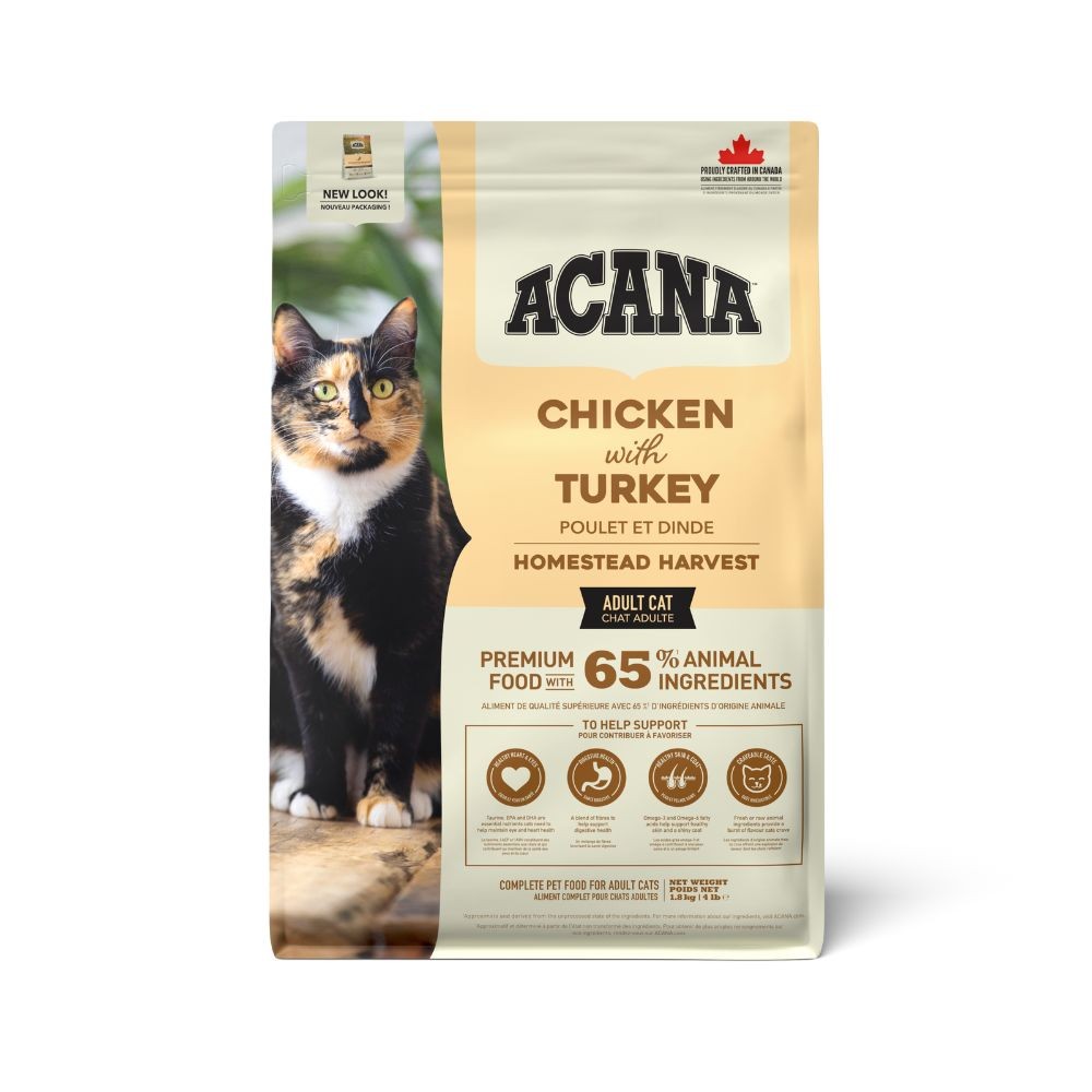 Acana Homestead Harvest yetkin pişik üçün quru yem, toyuq və hinduşka ilə