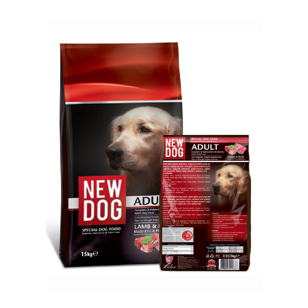 New Dog Сухой корм для активных взрослых собак всех пород, с ягненком и рисом (кг)
