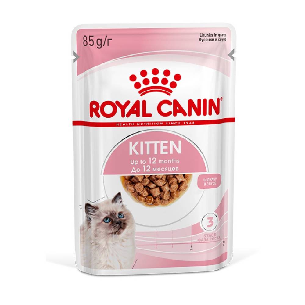Royal Canin Kitten Instinctive Влажный корм для котят, кусочки в соусе, 85 г