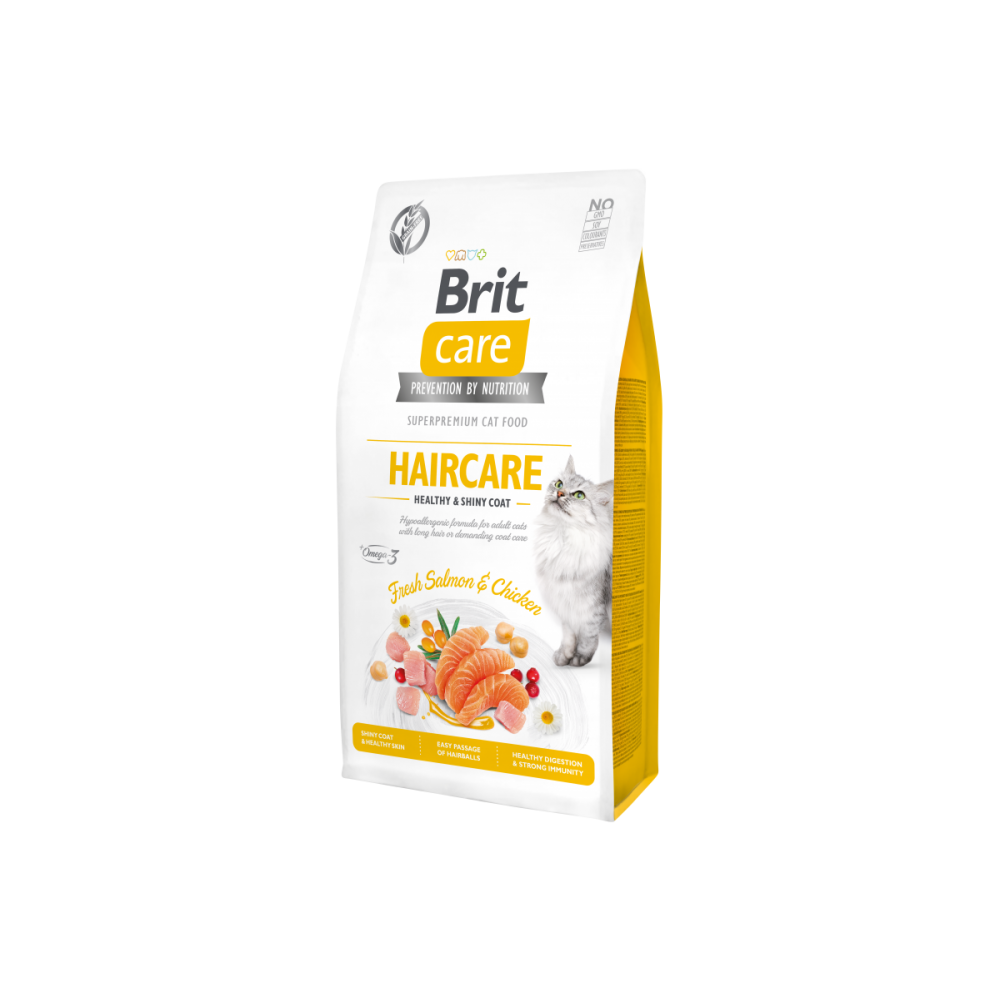 Brit Care Hairсare Сухой корм, для взрослых кошек с длинной шерстью (кг)