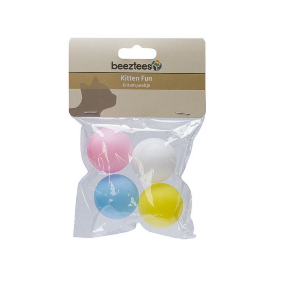 Beeztees bala pişiklər üçün ping-pong topları dəsti, 4 ədəd