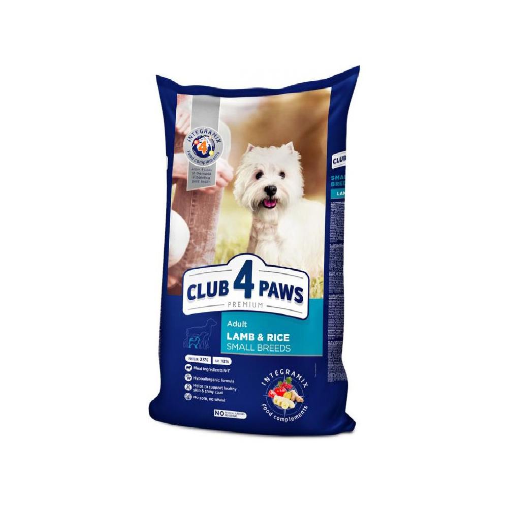 Club 4 Paws Сухой корм для взрослых собак мелких пород, с ягненком и рисом (кг)