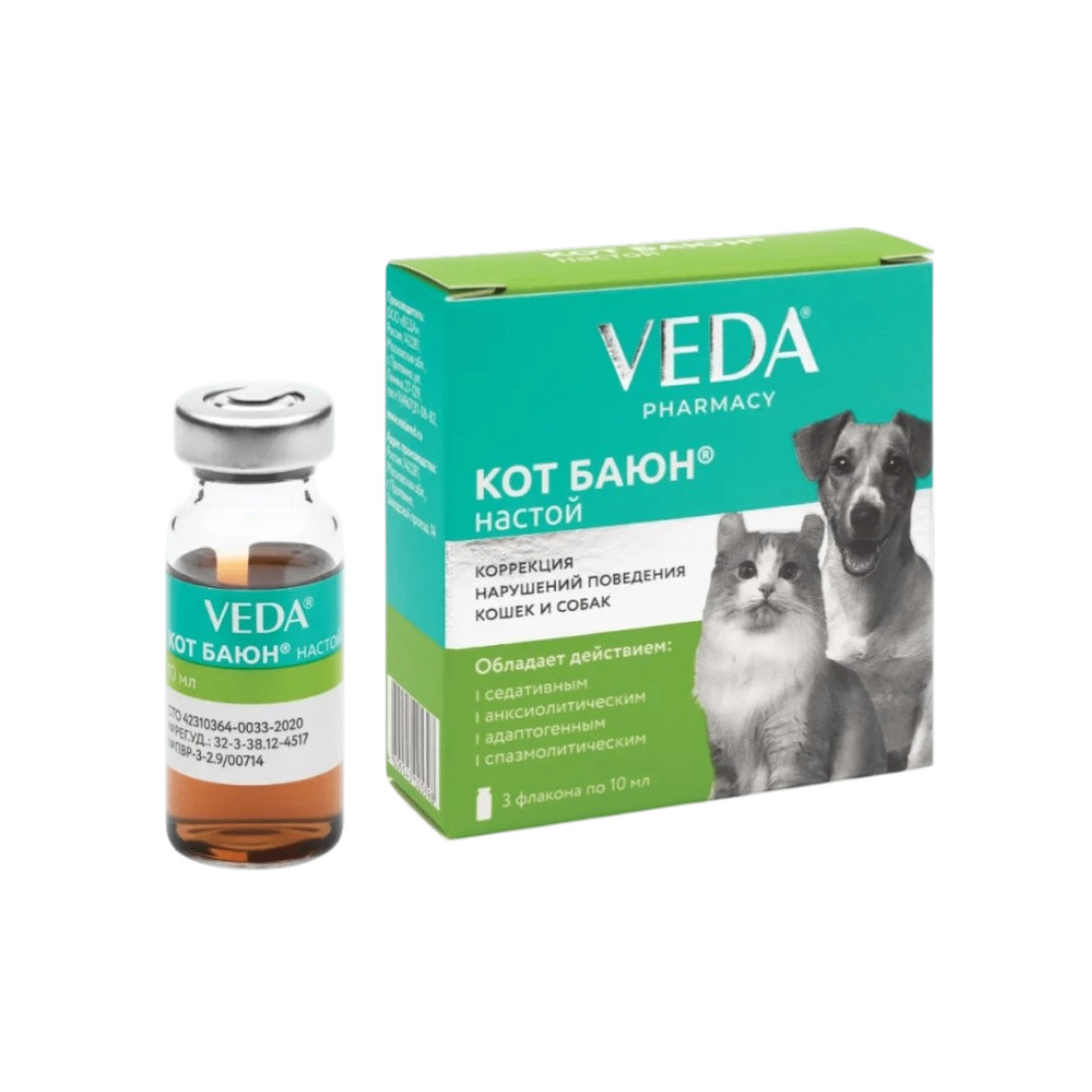 Veda Kot Bayun İt və pişik üçün sakitləşdirici vasitə, 3x10 ml