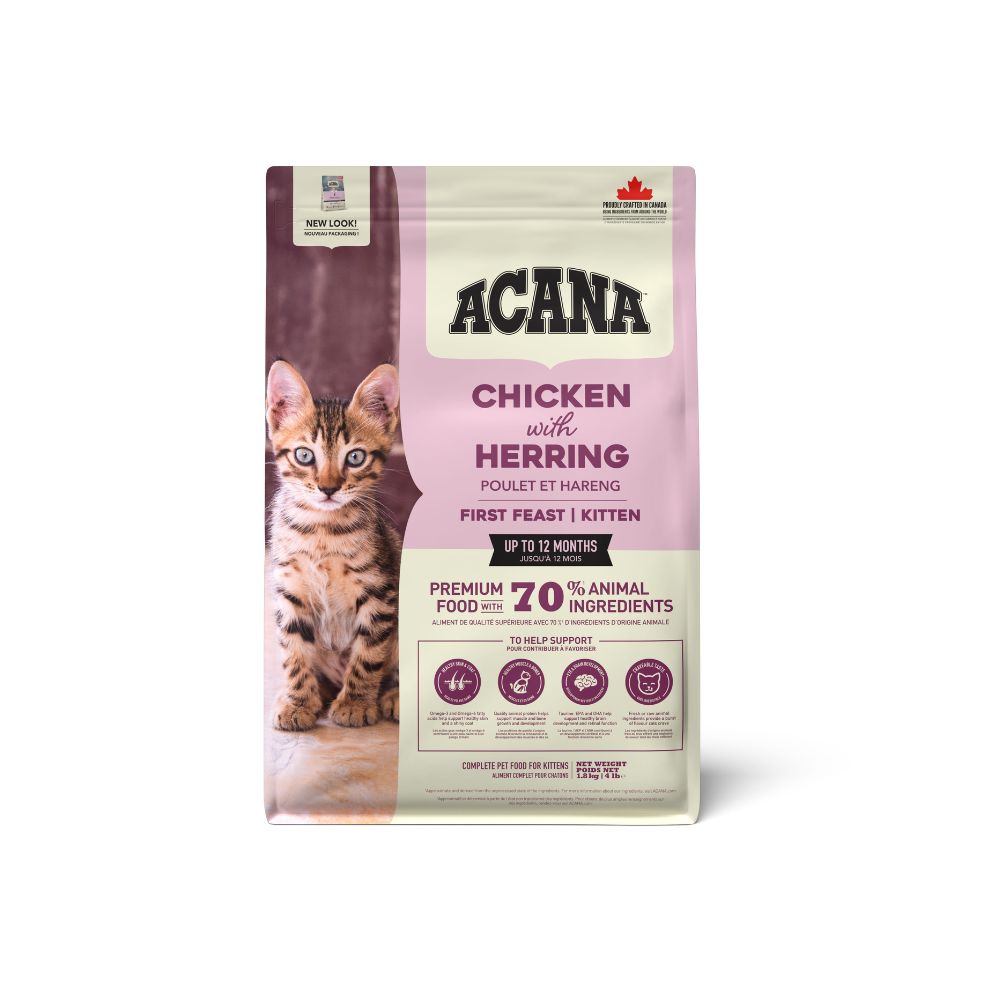 Acana First Feast Kitten bala pişiklər üçün quru yem toyuq və siyənək ilə