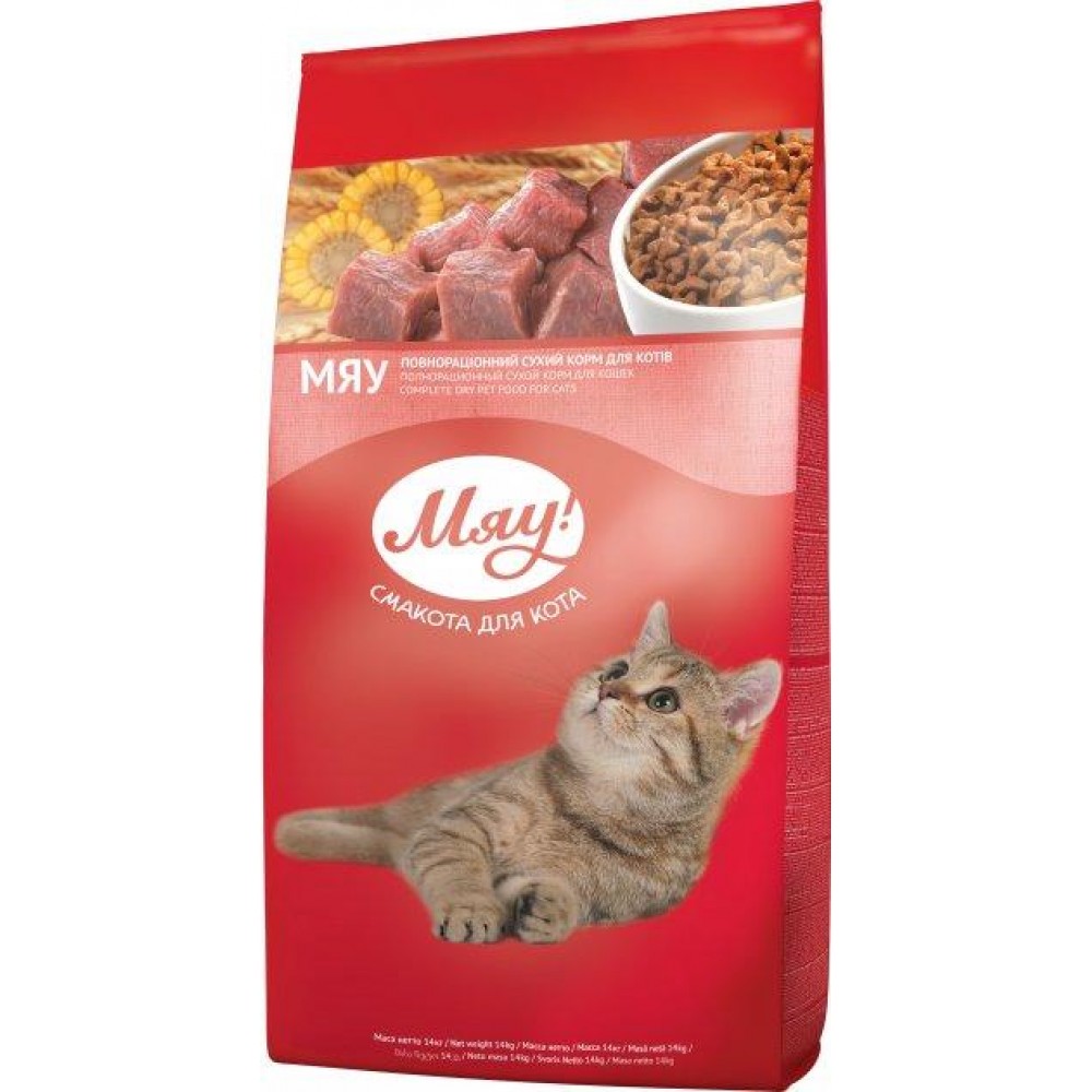 Мяу Сухой корм для кошек, с печенью (кг)