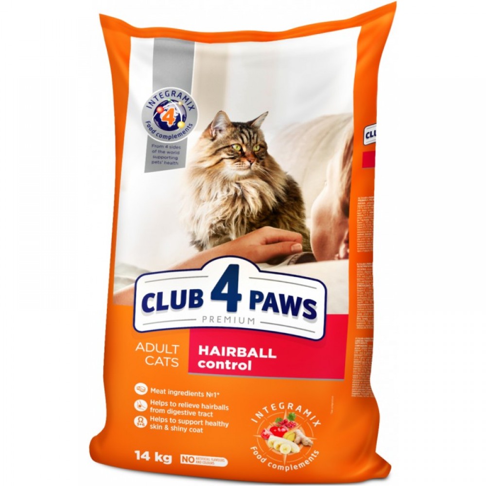 Club 4 Paws Сухой корм для взрослых кошек, выведение шерстяных комочков (кг)