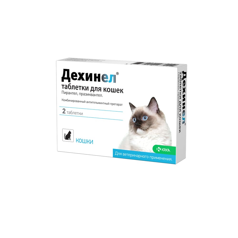 Дехинел Антигельминтный препарат для кошек, 1 табл/4 кг
