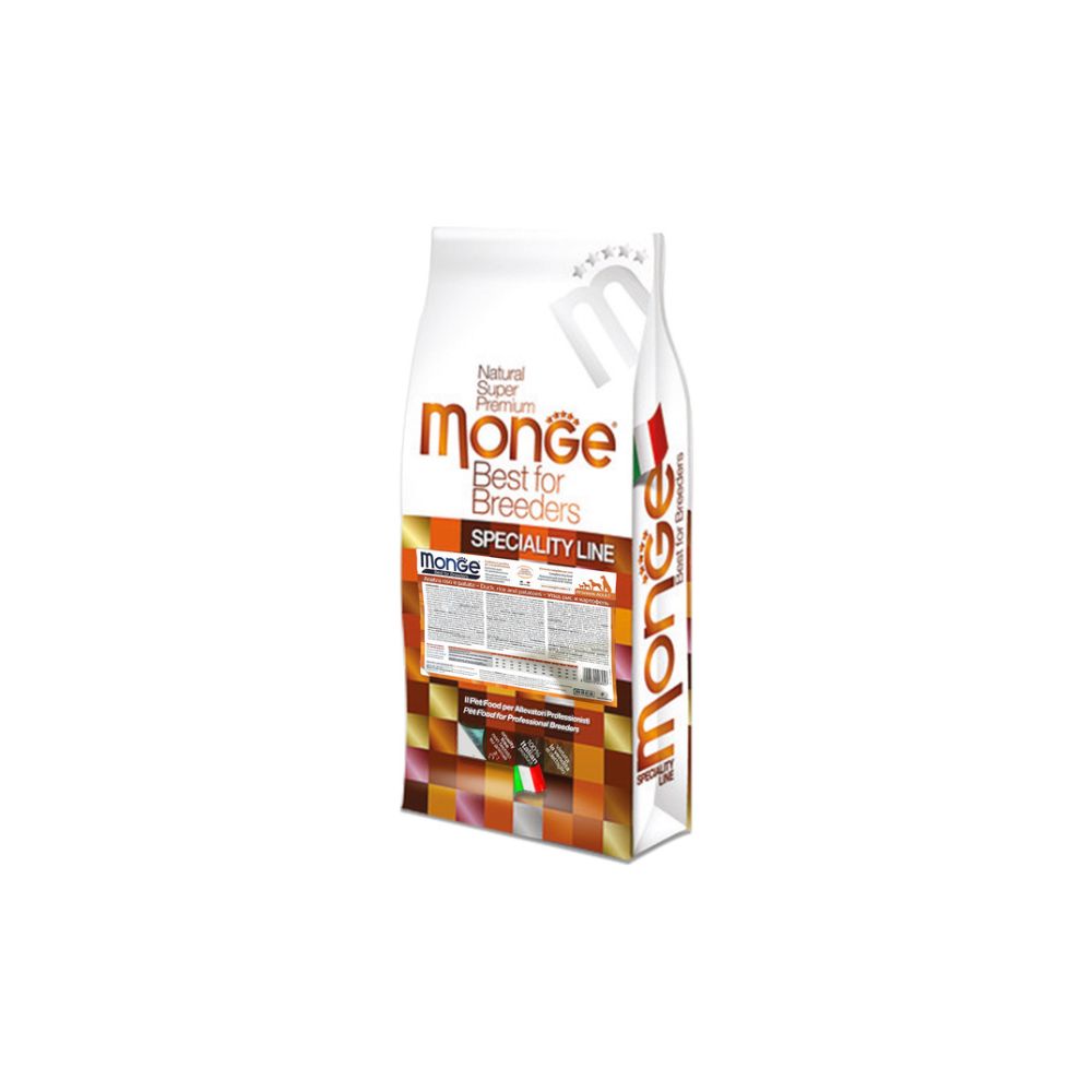 Monge Speciality Монопротеиновый сухой корм для собак всех пород с уткой, рисом и картофелем кг