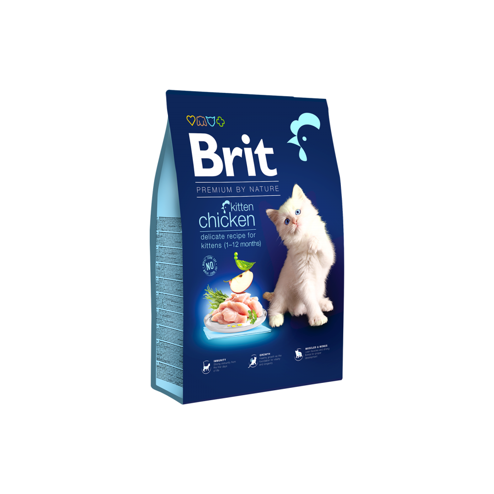 Brit Premium by Nature Kitten Сухой корм для котят, беременных и кормящих кошек с курицей (кг)