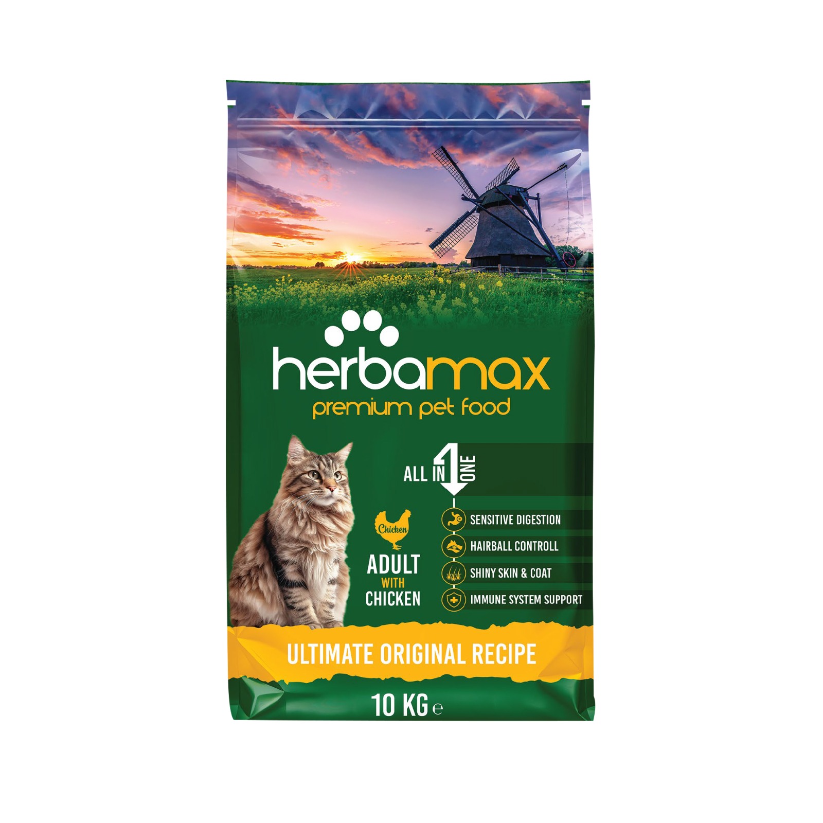 Herbamax Adult сухой корм для взрослых кошек, с курицей, кг