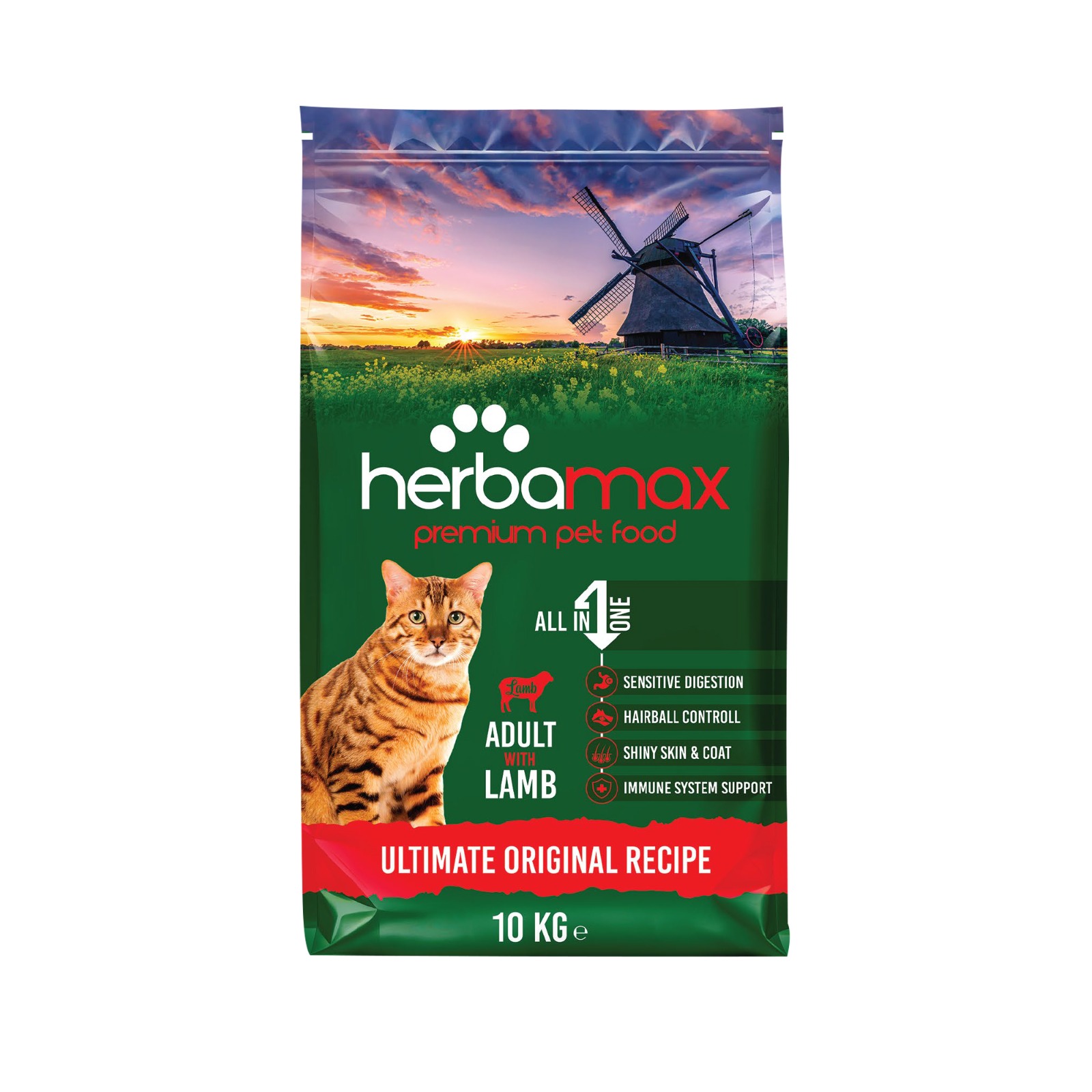 Herbamax Adult сухой корм для взрослых кошек, с ягненком, кг